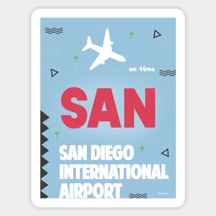 SAN SAN DIEGO airport 3 Sticker